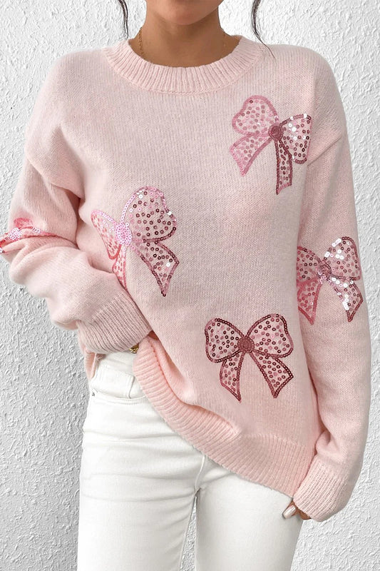 Blushing Bow Sweater