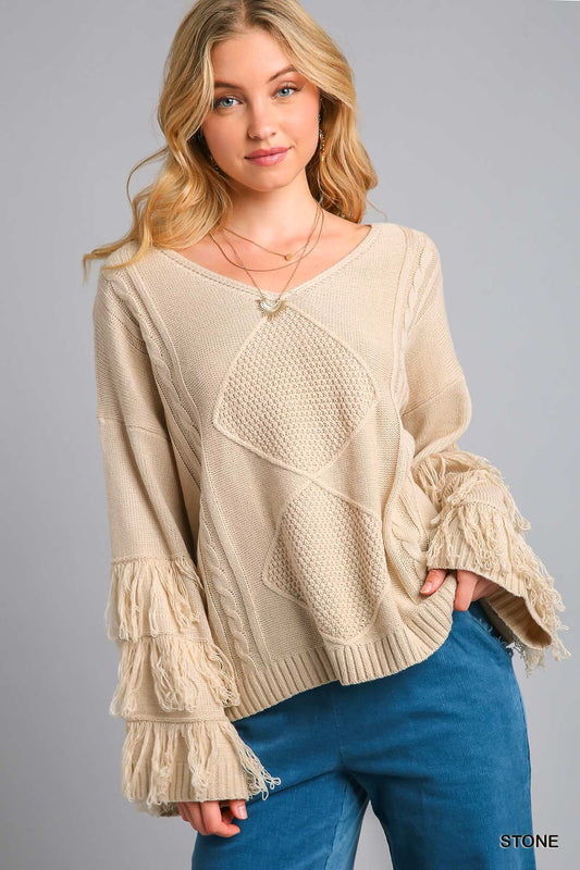 Stone Fringe Sweater