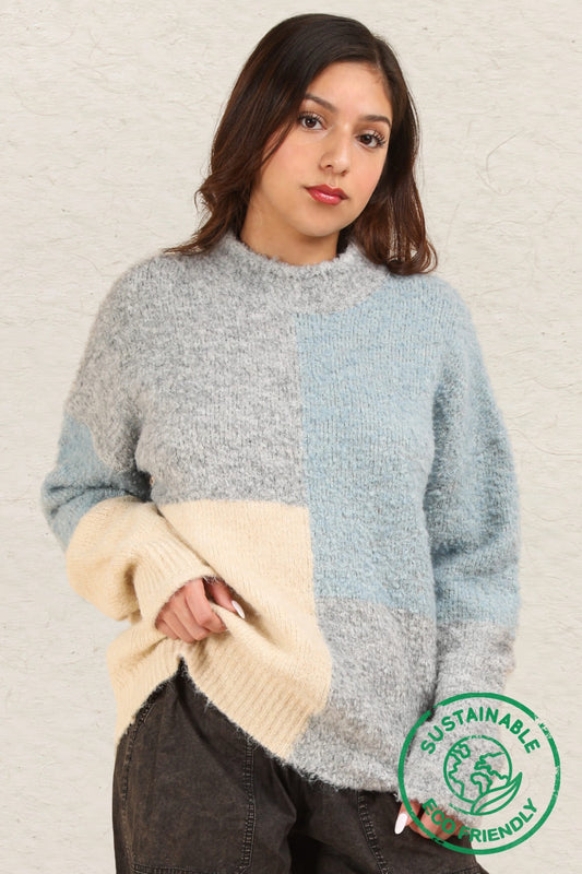 Eco Block Sweater