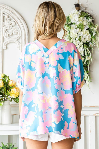 Pleasantly Floral Top, Plus